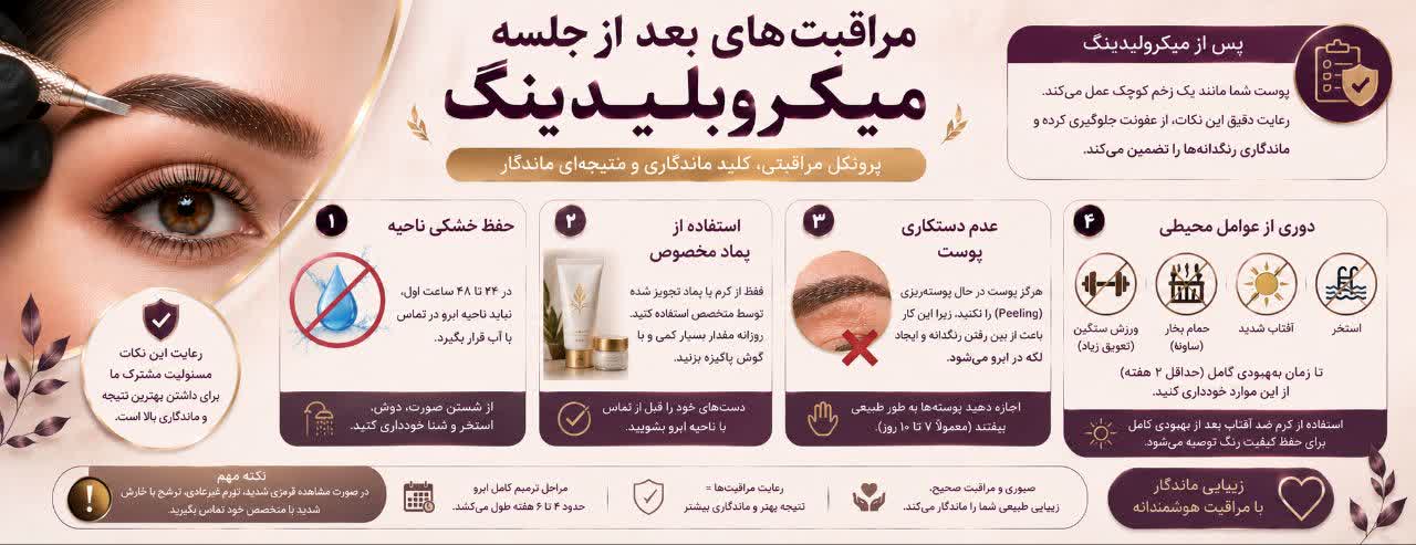 پروتکل مراقبتی بعد از جلسه (After-Care):